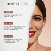 Just Herbs Ayurvedic Creamy Matte Lipstick For Moisturized Lips - Parabens & Chemical Free 01 Pink (Half - Size) 1.8gm