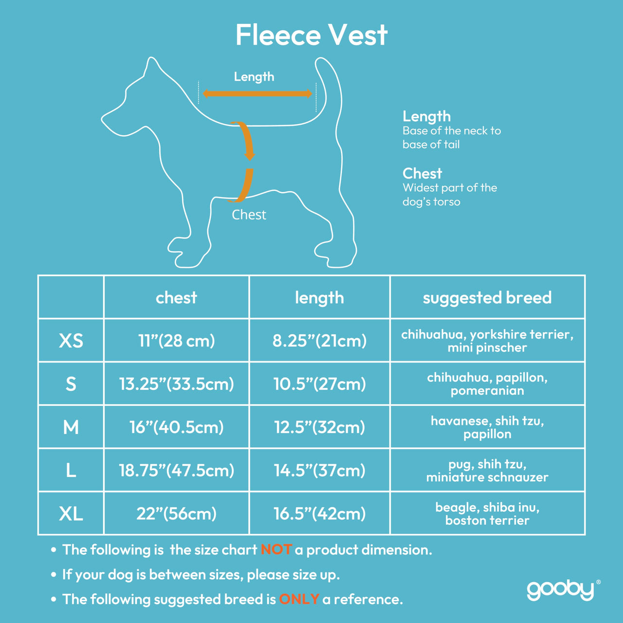 Gooby Fleece Vest Dog Sweater - Blue, X-Small - Warm Pullover Fleece Dog Jacket with O-Ring Leash - Winter Small Dog Sweater Coat - Cold Weather Dog Clothes for Small Dogs Boy or Girl X-Small (Around 4-lb)