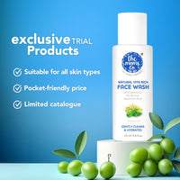 The Moms Co. Natural Vita Rich Face Wash | All Skin Types | With Vitamins C, B3 & B5, Neem Extract and Witch Hazel 25 ML