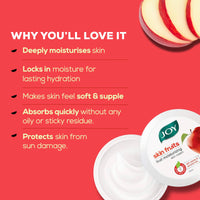 Joy Skin Fruits Moisturizing Cream With Apple, Jojoba & Almond Oil (500ml) | Quick Absorbing & Non Sticky Cold Cream for Face, Hands & Body | For Healthy, Soft & Glowing Skin