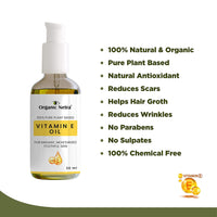 Organic Netra 100% Pure Plant Based Vitamin E Oil For Radiant, Moisturized Youthful Skin -30 ml. and Organic Netra Glycerine for Face 200ml (Pack of 1)