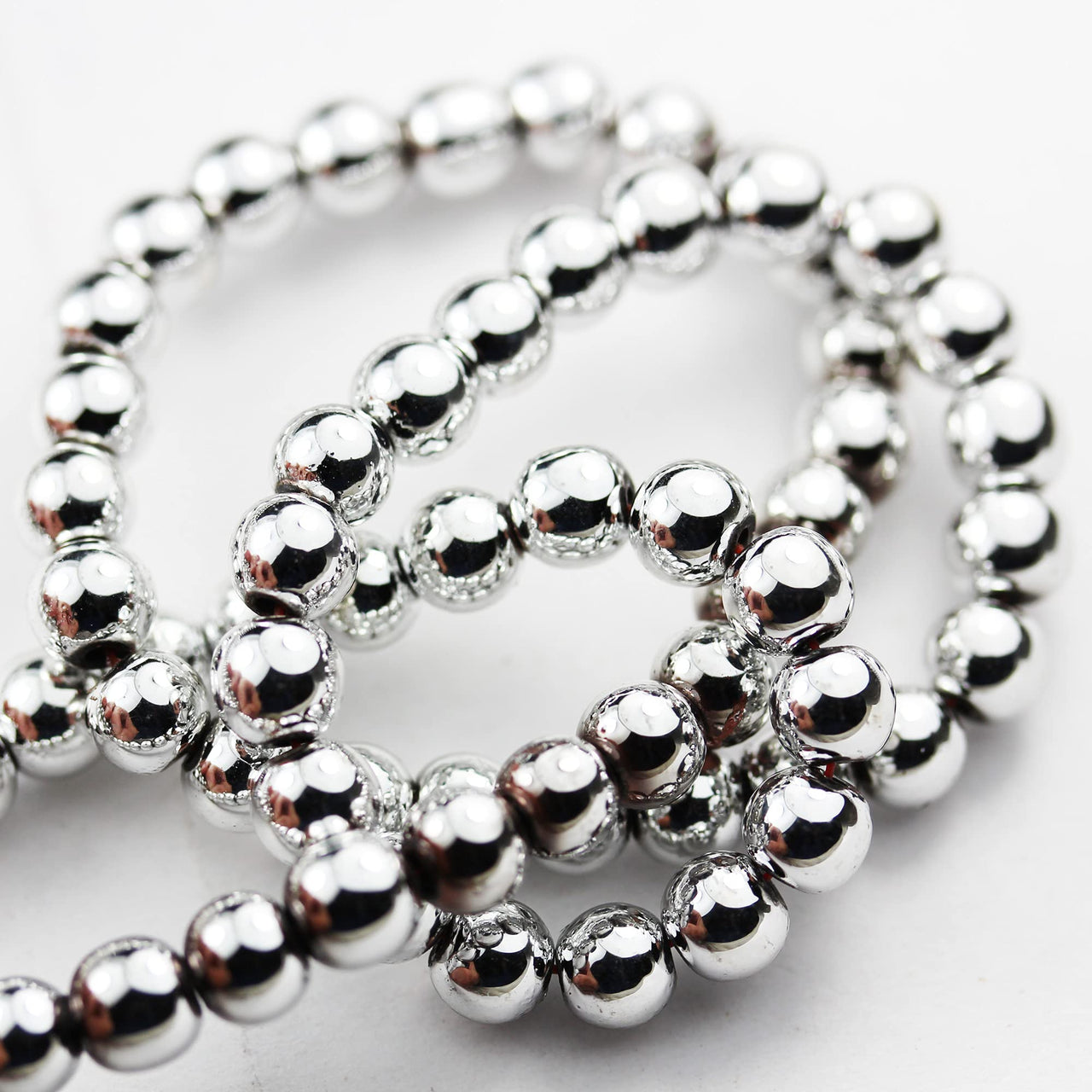 Hematite Balls Beads for Making Jewelry Bracelet Energy Healing Crystals Jewelry Chakra Crystal Jewerly Beading Supplies Colored Silver Hematite 6mm 15.5inch About58-60 Beads