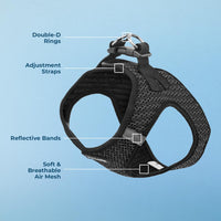 Voyager Step-In Air Dog Harness - All Weather Mesh Step in Vest Harness for Small and Medium Dogs by Best Pet Supplies - Gray (2-Tone), L Harness (Gray 2-Tone) L (Chest: 18 - 20.5