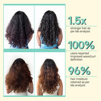 Moxie Beauty Just-The-Essentials Wavy Trio | Enhances Wavy Hair & Retains 96% Moisture | Gentle Cleansing Shampoo (200ml), Ultra Hydrating Conditioner (175ml) & Weightless Leave-In Conditioner (120ml)