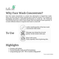 Rustic Art Organic Neem Basil Face Wash Concentrate | Anti acne, sulphate free cleanser for women & men | 50 g (Pack of 2)