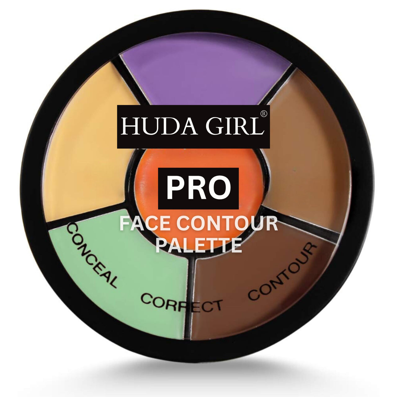HUDA GIRL 3 In 1 Makeup Palette Brights Concealer For Dark Circles,Blush And Highlighter Palette,Oil Control Pro Concealer For Face Makeup,Conceal Correct & Contour,All Skin Types,Matte,1 Count