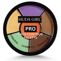 HUDA GIRL 3 In 1 Makeup Palette Brights Concealer For Dark Circles,Blush And Highlighter Palette,Oil Control Pro Concealer For Face Makeup,Conceal Correct & Contour,All Skin Types,Matte,1 Count