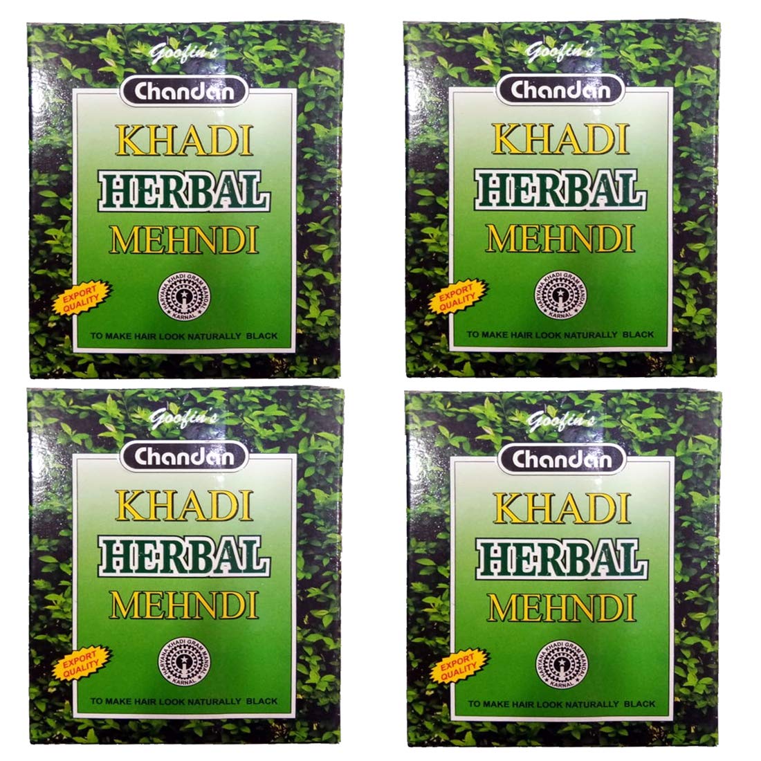Khadi Pure Goofin's Herbal Mehndi - Pack Of 4 (320G, Black)