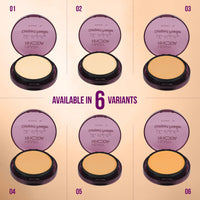 Hilary Rhoda Skin Perfecting Compact Powder | Oil Control & Matte Finish | Buildable Coverage | Blends Easily | Hides Imperfections | 6g (Vanilla Creme | Shade 01)