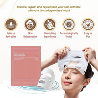 QERINKLE Pack Of 2 Bio-Collagen Overnight Face Mask|Korean Glass Skin Hydrogel Mask For Deep Hydration, Pigmentation, Anti-Aging & Pore Minimizing|Hyaluronic Acid, Niacinamide, Vitamin E & Centella