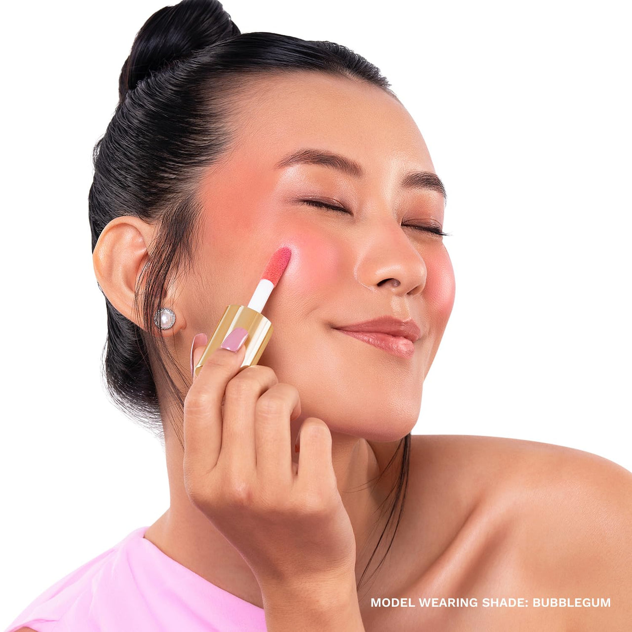 PAC Spotlight Liquid Blush for Cheeks | Highly Pigmented Long Lasting Dewy Finish | Lightweight Buildable & Blendable Formula | Suitable for All Skin Types | Dusty Pink - 4ml