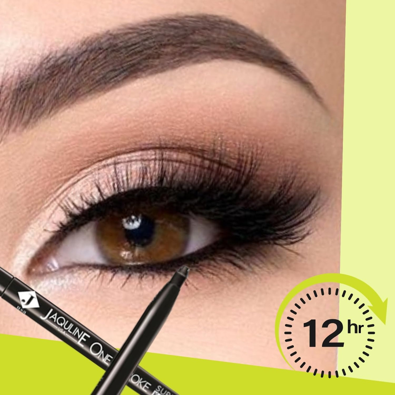 Jaquline USA Onestroke Super Black Kajal Twin Pack, Smudge Proof, Water Proof, Black, Matte Finish (Pack Of 2)