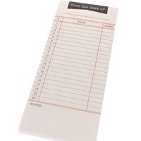 Graphique Library Card Magnetic Notepad | 100 Tear-Away Sheets | Grocery, Shopping, To-Do List | Magnetic Writing Pad for Fridge, Kitchen, Office | Lined Paper | Great Gift | 4” x 9.25”