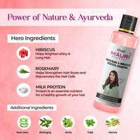 Khadi Mauri Herbal Rosemary & Hibiscus Protein Shampoo & Conditioner | Anti Hairfall Combo, Repairs Damage | Ideal for Men & Women | Pack of 2
