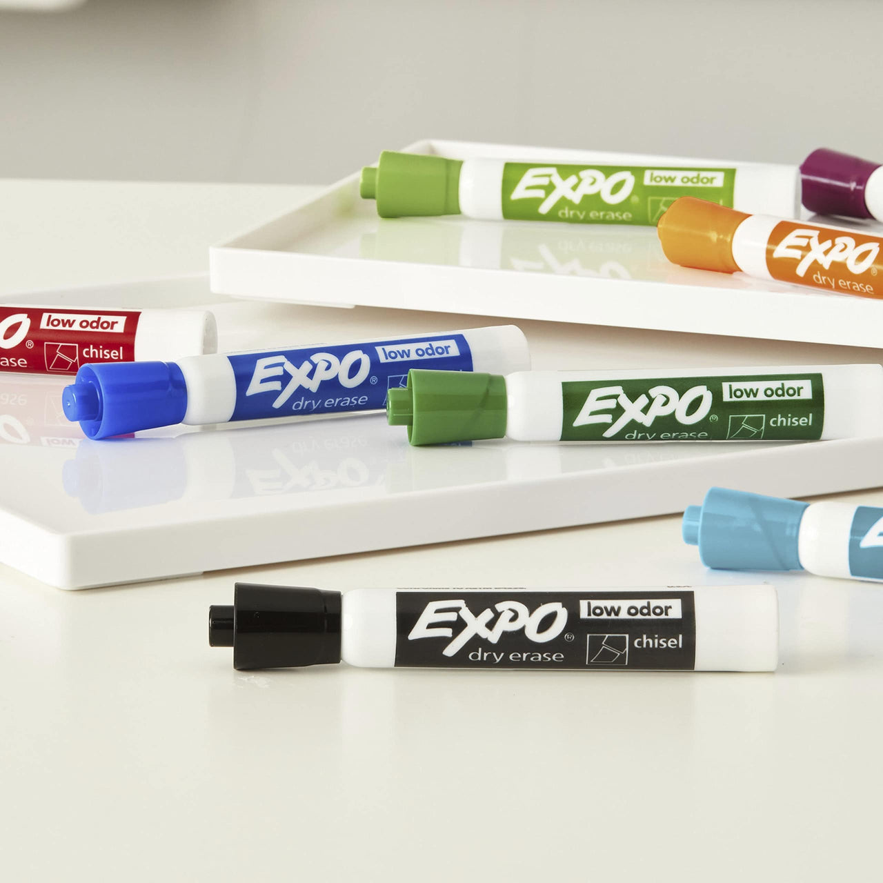 EXPO White Board Dry Erase Markers, Chisel Tip - Perfect Dry Erase Board Markers, Whiteboard Markers, Low-Odor, Black, Pack of 36 1 Count (Pack of 36)