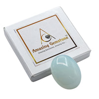 Opalite Palm Stone - Hot Massage Worry Stone for Natural Body Chakra Balancing, Reiki Healing and Crystal Grid Opalite