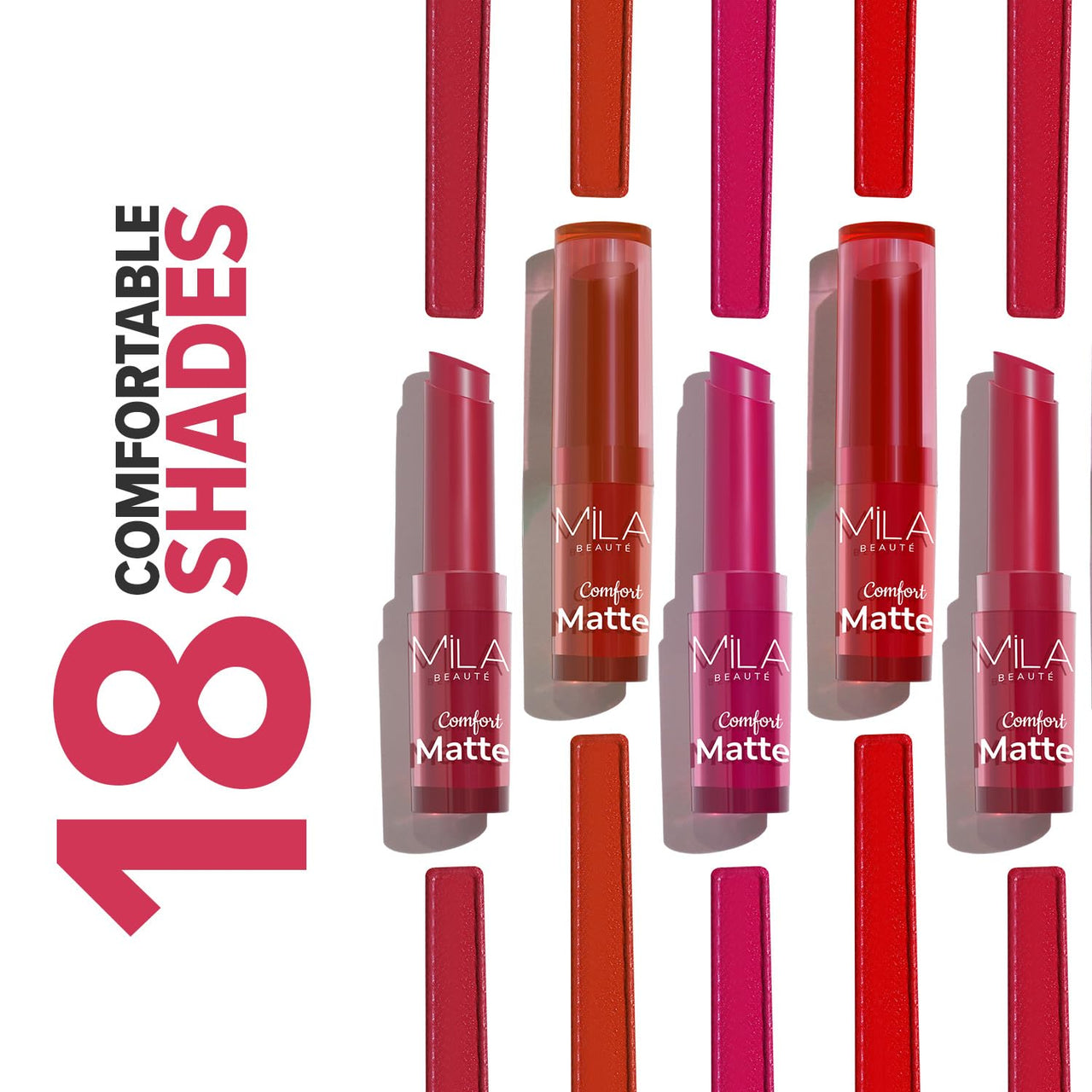 Mila Beauté Creamy Comfort Matte Long-Lasting Lipstick for Women | Highly Pigmented & Hydrating Lipstick with Jojoba | Single Swipe Application | Suitable for Indian Skin Tones - SOFT PINK