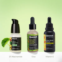 Quench Dark Spot Correcting Serum with Cica Herb Repair & Hyaluronic Acid | Concentrated Ampoule to Reduce Dark Spots | For Pigmented and Uneven Skin Tone | Made in Korea (30ml)