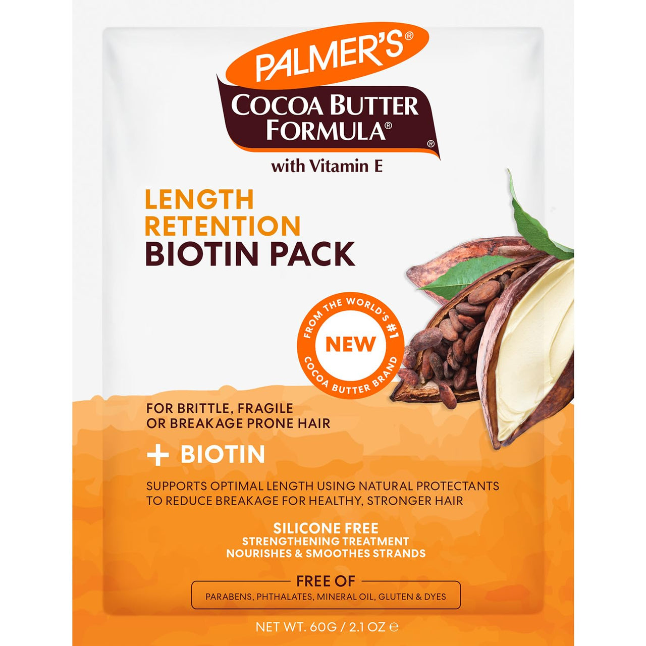 Palmer's Cocoa Butter & Biotin Conditioner For All Hair Type Pack for Hair Length Retention, Strengthening & Enhanced Shine - 60gm,1 Count