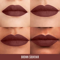LAKMÉ Liquid Lipstick Brown Souvenir (Matte) & Lakmé Forever Matte Liquid Lip Colour, Red Sangria, 5.6 ml