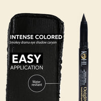 OCEGLOW-Powerful Marine Extracts Smoky Drama Black Matte Kajal Pencil For Women | 24Hr Long-Lasting Kajal Pencil | Versatile, Water-Proof And Smudge-Proof| - 1.8Gm