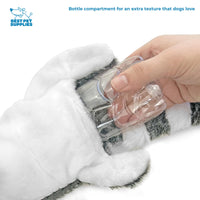 Best Pet Supplies 2-in-1 Stuffless Squeaky Dog Toys with Soft, Durable Fabric for Small, Medium, and Large Pets, No Stuffing for Indoor Play, Holds a Plastic Bottle - Fox, Raccoon, Medium