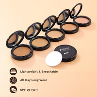 Pilgrim Almond-20 Matte Finish Compact Powder SPF 25 Absorbs Oil, Conceals & Gives Radiant Skin