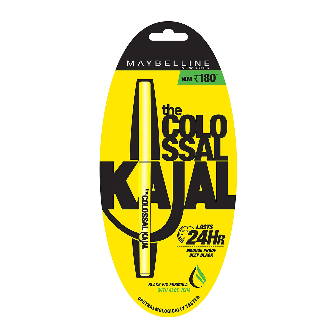 Maybelline New York Colossal Kajal, Black, 0.35g & Maybelline New York Lash Sensational Waterproof Mascara, Black, 10 ml