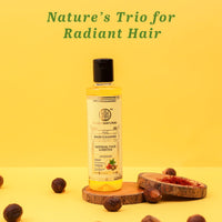 Khadi Natural Saffron, Tulsi & Reetha Hair Cleanser | Dandruff-Free, Thick Hair Care | Strengthens Roots, Adds Volume | No Sulphates | For all hair types | 210 ml