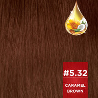 REVLON Color 'n Care NOURISHING PERMANENT HAIR COLOR - 5.32 Caramel Brown - Has essentials oils of Coconut Argan, Sunflower & Jojoba oil, along with shea butter
