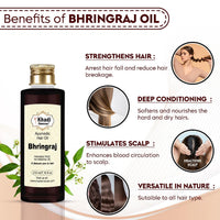 Khadi Omorose Bhringraj Hair Oil |Controls Hair Fall | Promotes Healthy Hair Growth | Mineral Oil Free | Makes Hair Strong, 210ml