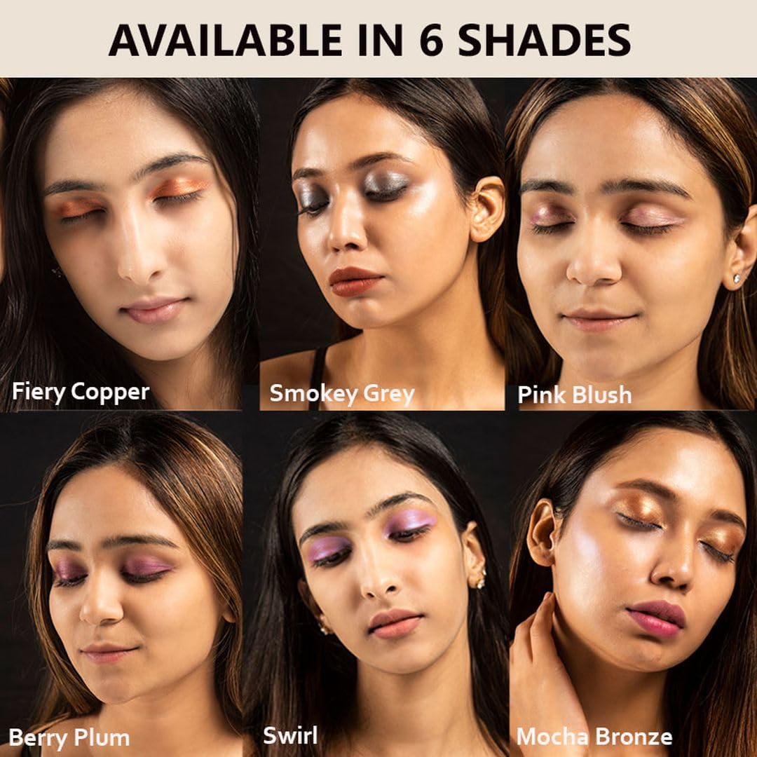 Lavenza Color Pop - Liquid Eyeshadow | DUAL TONE, Vegan, Silicone & Talc FREE, Long-lasting, Light-weight, Smudge-proof| 3.5 ml (Metallic Bronze & Mocha shade)