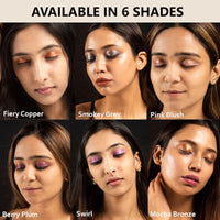 Lavenza Color Pop - Liquid Eyeshadow | DUAL TONE, Vegan, Silicone & Talc FREE, Long-lasting, Light-weight, Smudge-proof| 3.5 ml (Metallic Bronze & Mocha shade)