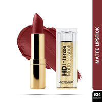 Seven Seas HD Intense Matte Lipstick | Non-Transfer | Lipstick For Women (624-Redburry, 3.5G)