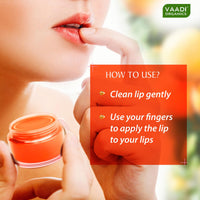 VAADI HERBALS Tinted Saffron Lip Balm with Strawberry Extract, Almond Oil & Shea Butter, SPF30 for Dry, Chapped & Sun Damaged Lips (10 gms)