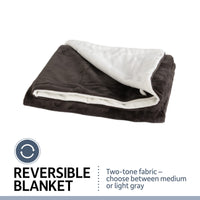 PetFusion Premium Dog Blanket, Cat Blanket | Ultra Soft Pet Blanket Available in Plush or Quilted, 2 Colors (Grey, Brown) | Perfect Blanket for Small Dogs & Large Dogs. 12 Month Warranty X-Large 60 X 48