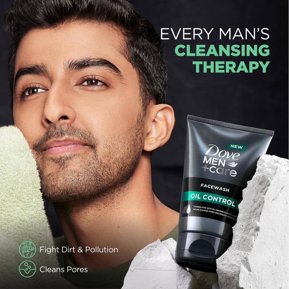 Dove Men+care oil control facewash for men, 100ml