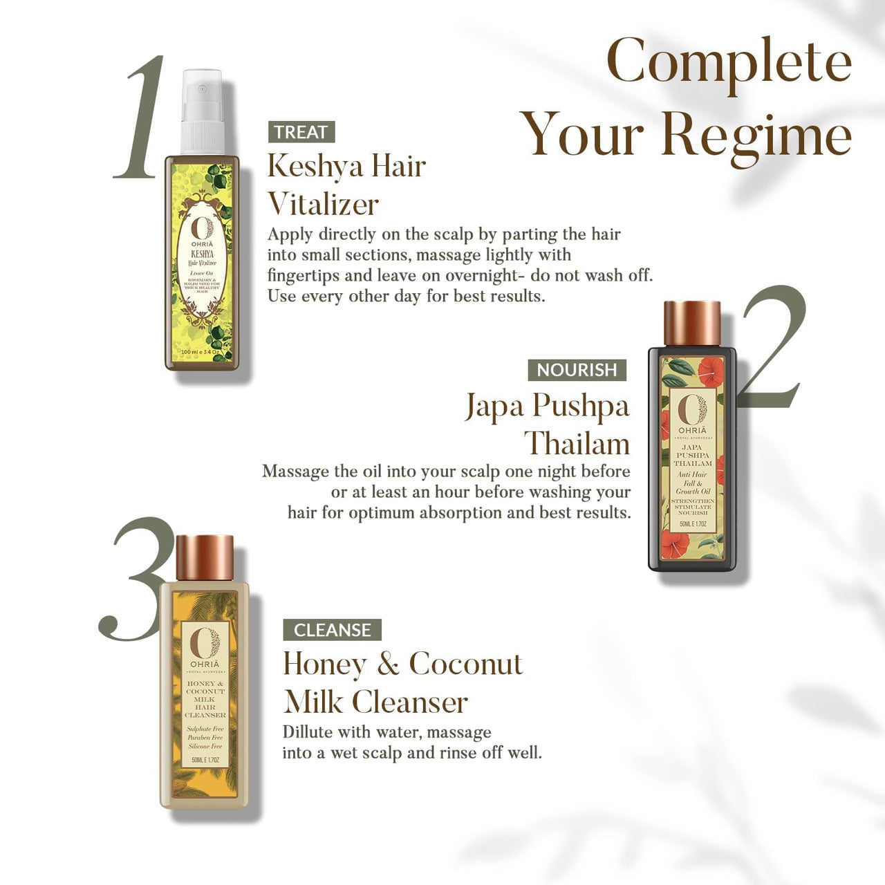 Ohria Ayurveda Rosemary Keshya Hair Vitaliser | Supports Thicker-Looking Hair & Reduces Hair Fall | With Hibiscus, Fenugreek, Halim Seeds | 100ml