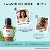 Just Herbs Tea Tree Steam 100% Pure Distilled Essential Oil for Hair | Skin | Fights Acne | Exfoliates Skin | Aromatherapy Relives Stress for Men and Women (10 ml)