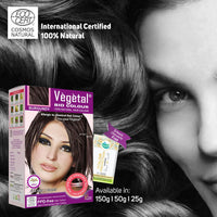 Vegetal Bio Hair Colour - Burgundy | 150g | Achieve Natural, Ammonia-Free Hair Color | PPD-Free, 100% Herbal Certified Organic for Men and Women | UV Protection and Luster Maintenance | Complete Kit