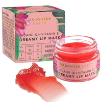 DAUGHTER EARTH Dreamy Lip Mask | Lip Balm With Vitamin E and Huang Qi | Pink Glossy Finish | Smoothens Nourishes & Moisturize | Hydration Lock Primer For Plump Lips| Overnight Mask For Softness| 15 gm