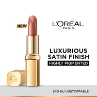 L’Oréal Paris Color Riche Satin Lipstick- 540 Nu Unstoppable, 4.5 gm