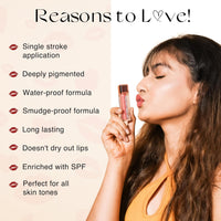 Nourish Mantra’s Spice & Shanti Lipstick (3.5ml)/ Creamy Matte Liquid Lipstick with SPF/Water Proof/Smudge Proof/Transfer Proof/Long Lasting/Suits All Skin Tones