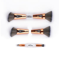 Hilary Rhoda All-Rounder 4 in 1 Brush | Foundation & Contour, Powder, Blending Brush | Eyeshadow Applicator | Soft Bristles Makeup