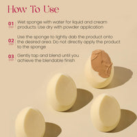 Milagro Beauty Cotton Beauty Blender Sponge, Latex-Free | Soft Makeup Sponge For Liquid/Creams/Powder Foundation, With Egg Case | Easy To Clean, Reusable | Natural & Dewy Finish | Slant Edge Shape