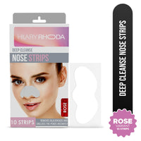 Hilary Rhoda Deep Cleanse Nose Strips | Instant Removal | Removes Blackheads & Whiteheads | Deep Cleanses Skin & Removes Dirt & Oil | 10 Strips (Rose - Shade 02)