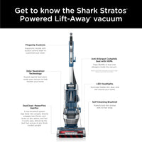 Shark POWERDETECT Upright Vacuum Cleaner with HEPA Filter, Heavy Duty Vacuum with Powerful Suction for Pet Hair Pickup, DuoClean Technology, Powered Lift-Away, Ideal for Carpets & Hardfloors, AZ4002 AZ4002 PowerDetect w/ Odor Neutralizer