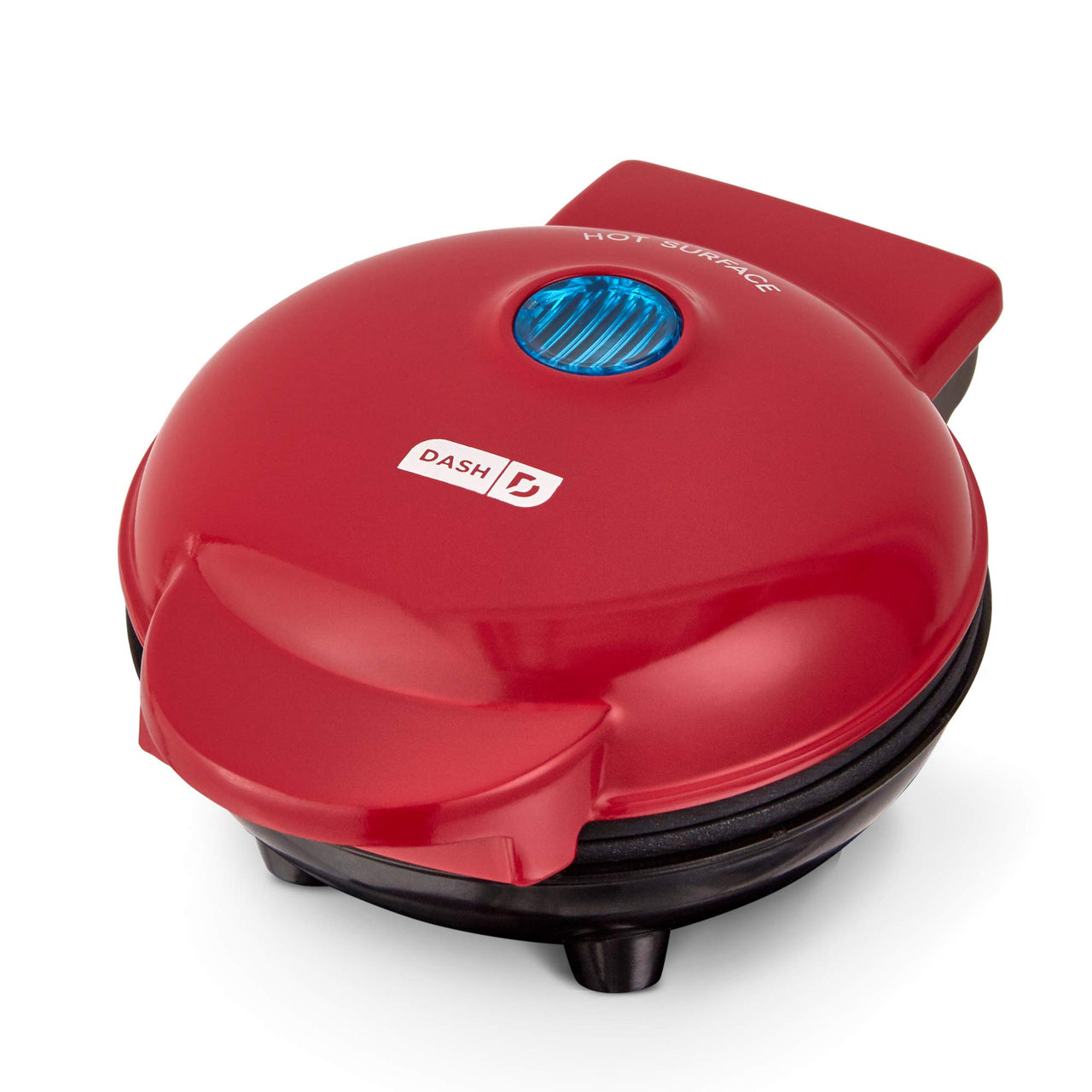 DASH Mini Maker for Individual Waffles, Hash Browns, Keto Chaffles with Easy to Clean, Non-Stick Surfaces, 4 Inch, Red Waffle Maker