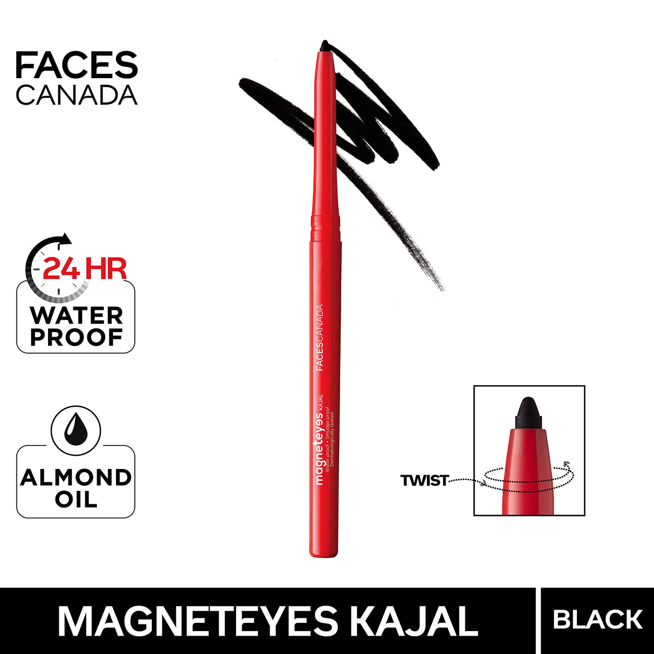 FACESCANADA Comfy Matte Liquid Lipstick - Note To Self 07, 3 Ml, Magneteyes Kajal - Black, 0.35G