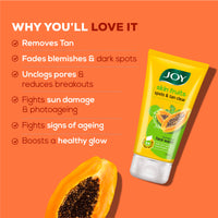 Joy Skin Fruits Spots & Tan Clear Face Wash 100ml x2 | Enriched with Papaya & Vitamin C + A | For Healthy Glowing skin | Suitable for All Skin Types